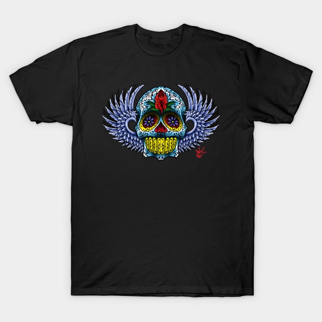 flying calavera T-Shirt by jobyc